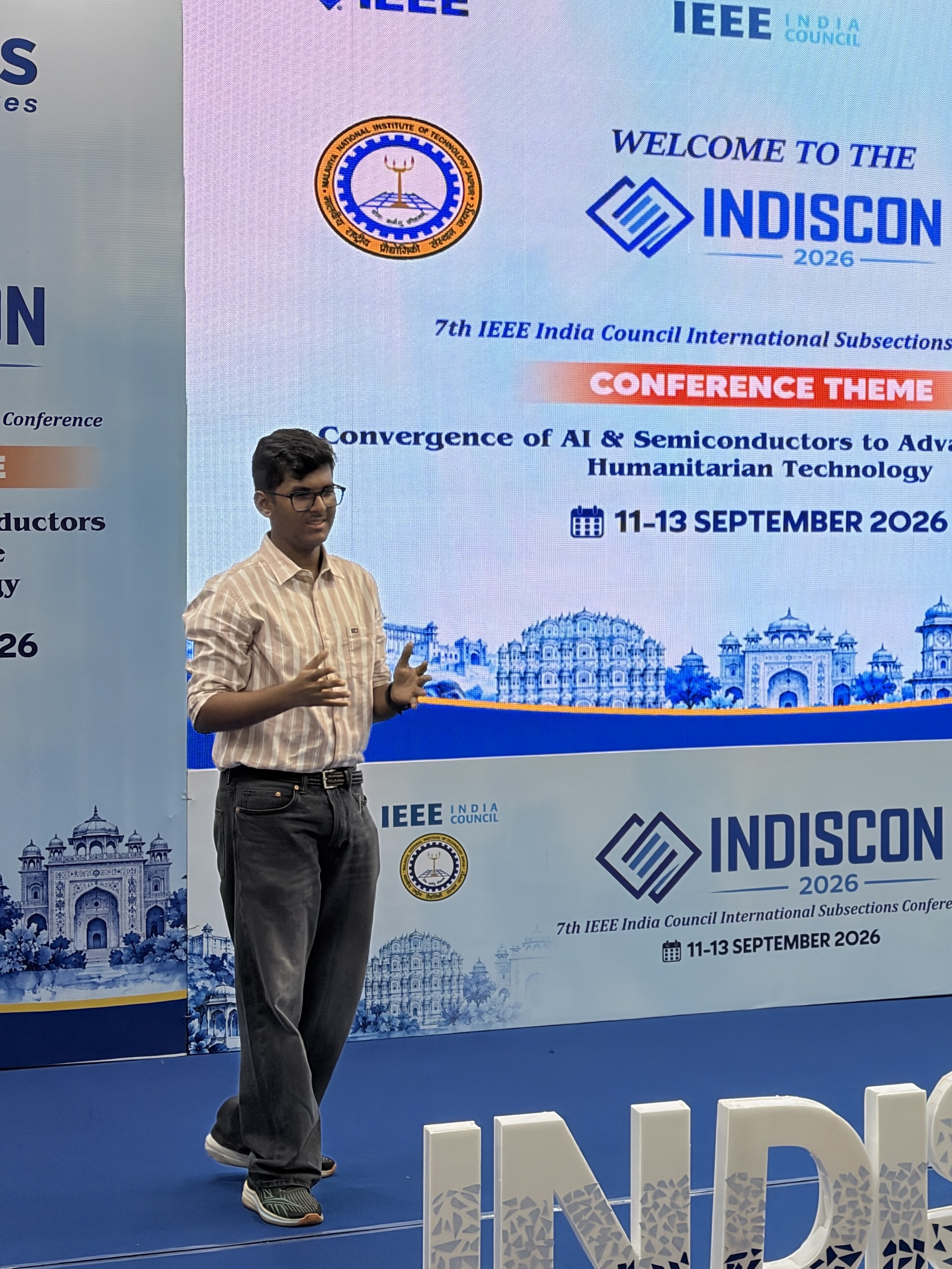 Saksham Gupta presenting at BITS Pilani